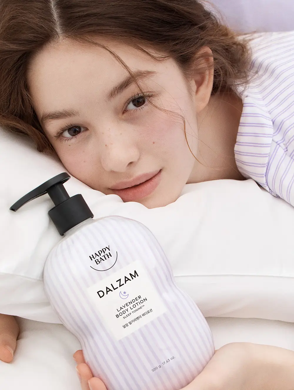 [괄사기획]해피바스 달잠 밀키라벤더 3종택1(워시/로션/미스트)(500G/500G/150ML) 상세페이지 2